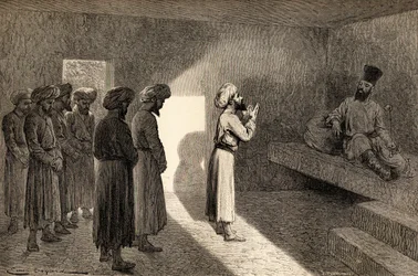 Arminio Vamberyは、1863年にウズベキスタンの中央アジアにあるヒヴァのカーンによって聴衆に受け入れられました。ステファンパンネメーカー（1847